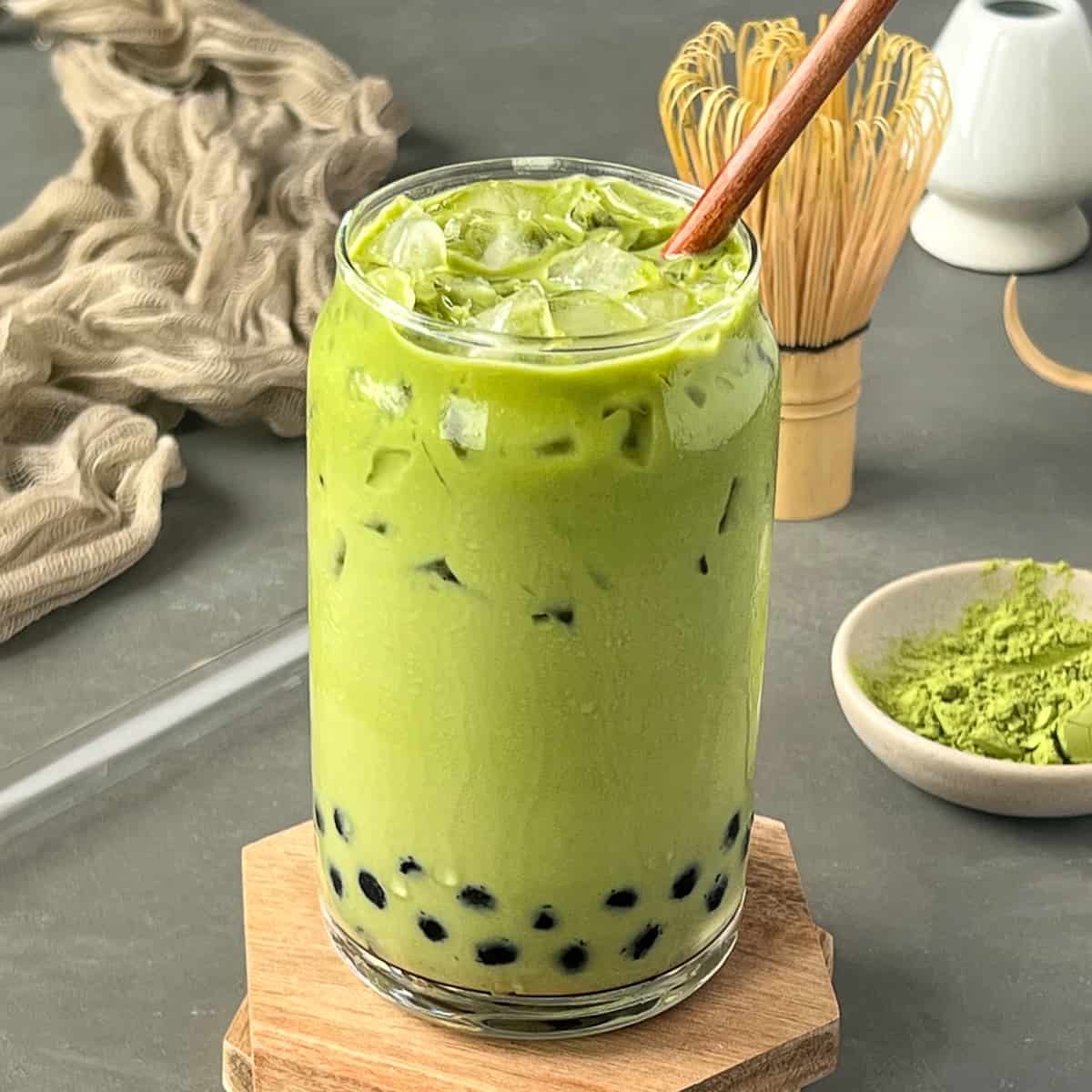 Matcha bubble tea